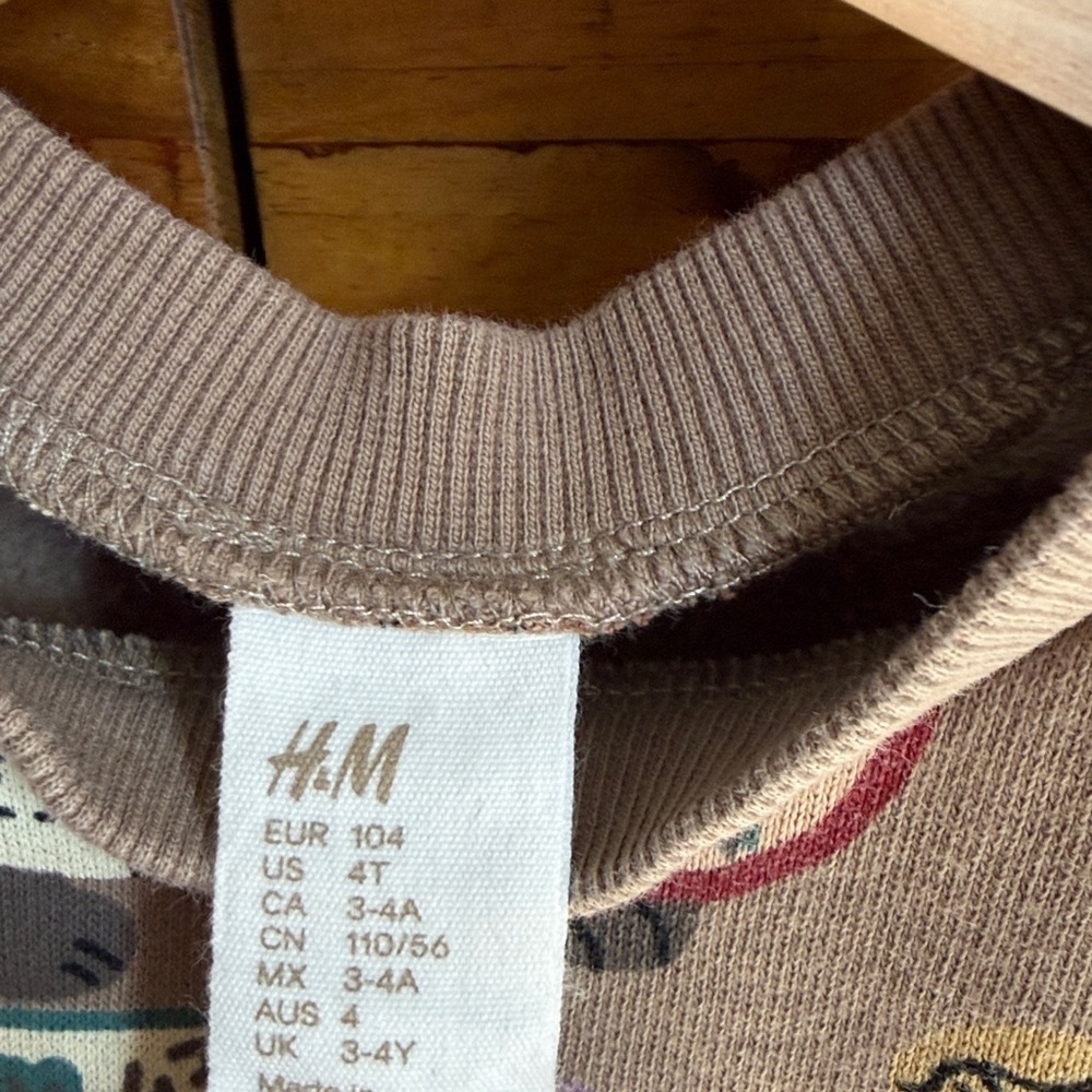 H&M Kids Animal Print Sweatshirt - Brown - Picture 3 of 4